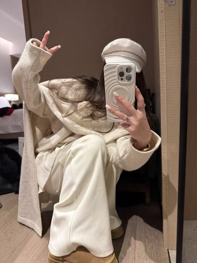 駱駝毛軟糯斗篷披肩毛衣3