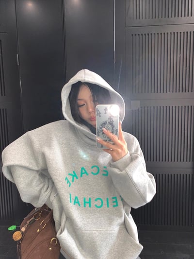 立體印花加絨連帽帽T5