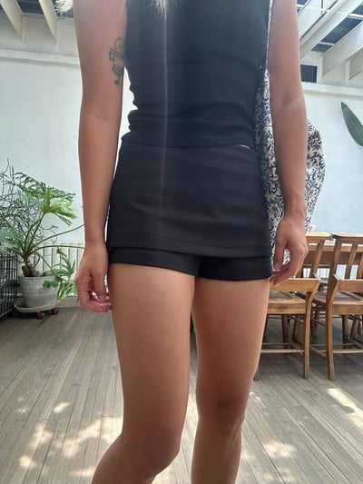 西裝低腰顯瘦顯腿長包臀裙褲可A字17