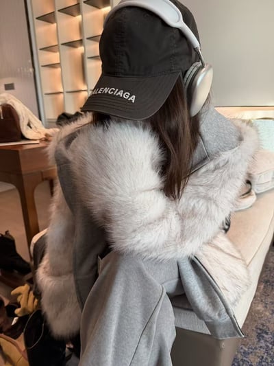 兩面穿皮草衛衣棉外套11