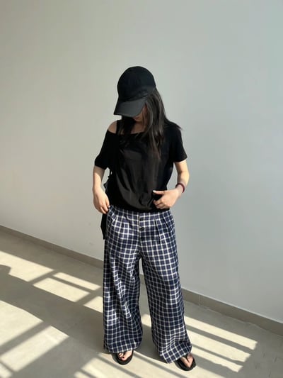 基本款斜肩輕薄露肩短袖棉質T卹23