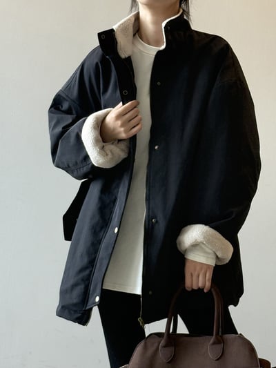 羊羔毛工裝派克服保暖立領外套3