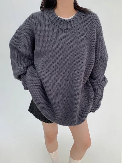 重磅粗針圓領毛衣4