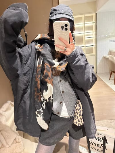 拉鏈款闊腿絲綿呢毛呢A字短褲14