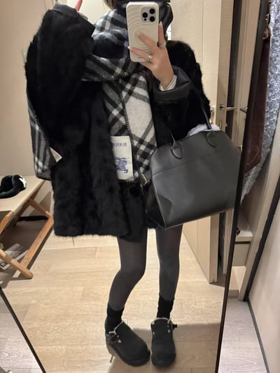 熱賣重工蝙蝠袖皮毛一體大衣10