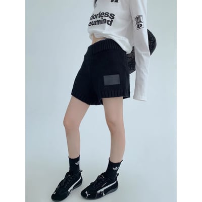 復古加厚針織短褲6