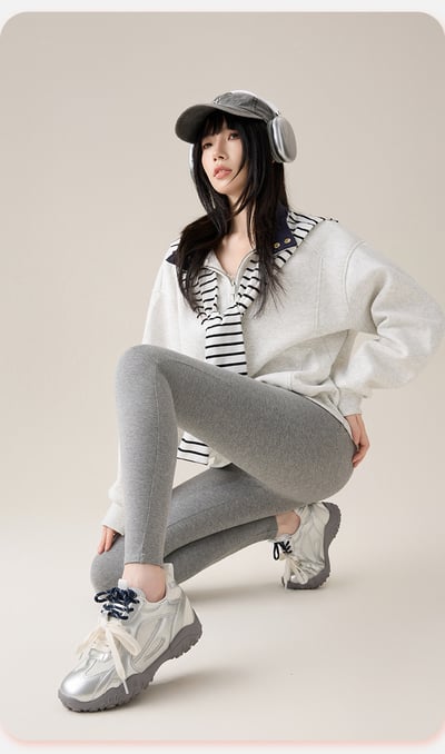 鯊魚瑜珈高腰外穿薄棉緊身褲7