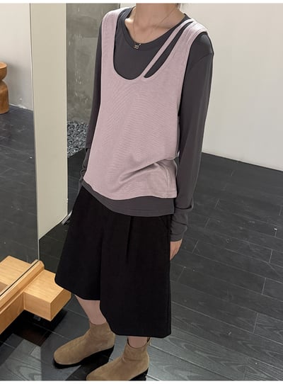 五分西裝褲配腰帶短褲7