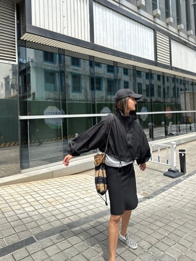 夏款鬆緊腰小A字裙有內襯魚尾裙13