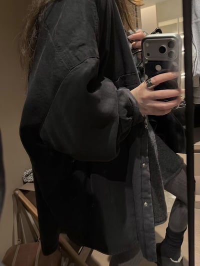 夾棉格子萊賽爾衫棉襯衣外套13