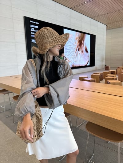 夏款鬆緊腰小A字裙有內襯魚尾裙5