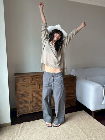 V領亞麻不規則針織鏤空罩衫10