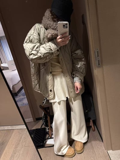 梨形磨毛喇叭百衛休閒褶5