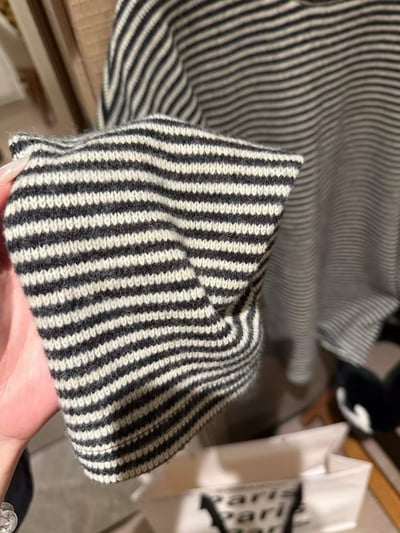 加厚款寬鬆條紋粗針針織上衣11