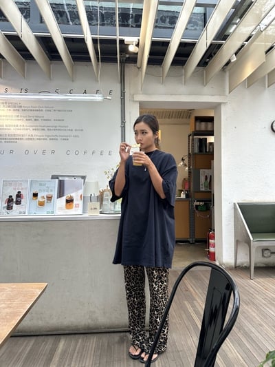 入秋鬆緊腰彈性豹紋褲薄款長褲垂感休閒直筒褲6