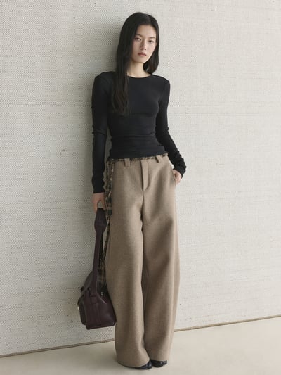 深U露背長袖T卹修身顯瘦5