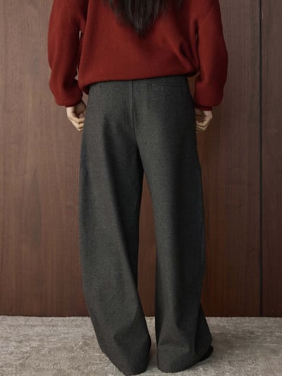 彎刀顯瘦西裝長褲4