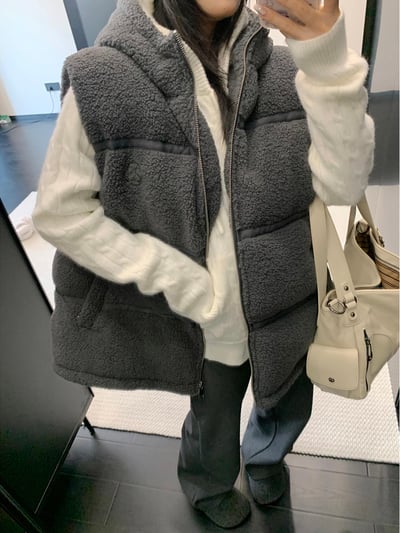 加厚連帽背心馬甲外套2