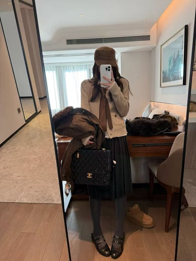 綿羊毛毛領可拆式排扣針織5