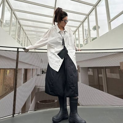 春秋不對稱顯瘦襯衫女設計感上衣7