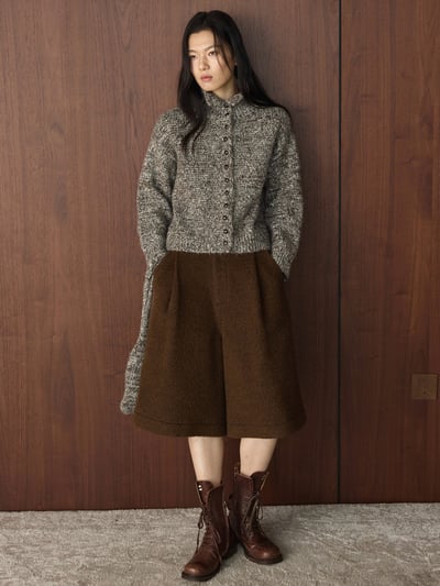 高領付包針織上衣5