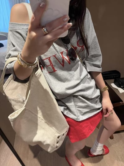梨形鬆緊腰100%亞麻短裙褲2