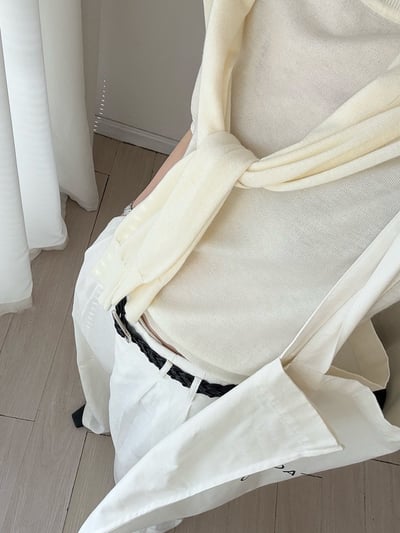 春季羊毛短袖圓領針織開襟衫薄外套兩件式11