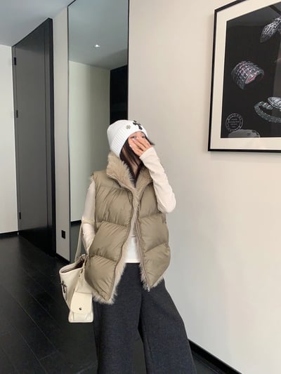 短款雙面兩穿馬甲外套2