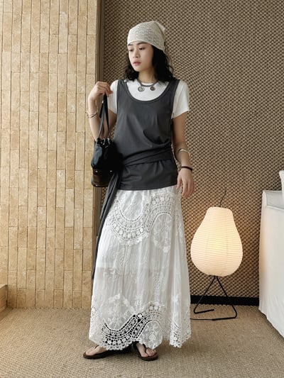 法式波西米亞鉤花A字手工感2