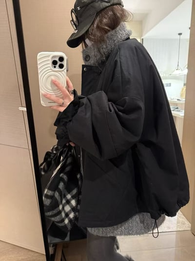 花苞天絲棉落肩薄棉夾克5