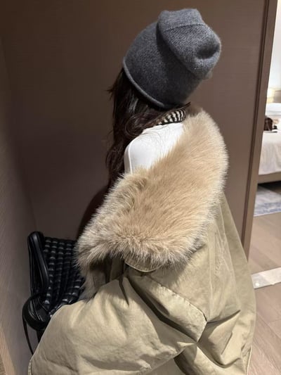 毛毛連帽派克夾棉夾克外套7