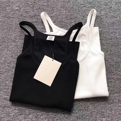 北歐品牌細帶吊帶螺紋工字低領背心7