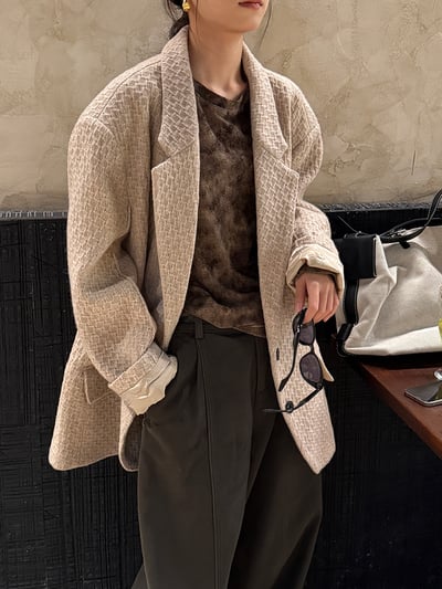 羊毛加厚西裝外套格格輪廓5