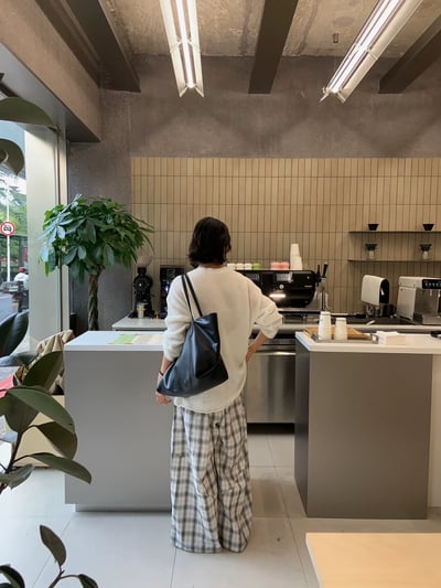 泡泡肌理寬鬆風格紋闊腿褲燈籠褲11