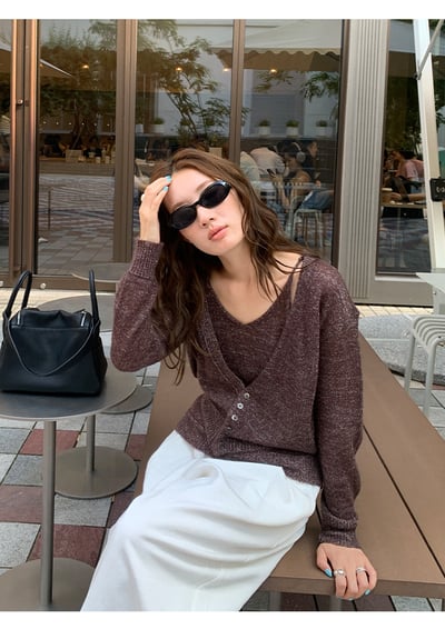 羊駝毛小吊帶+毛衣兩件套10