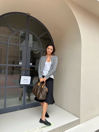 秋冬西裝中低腰半身魚尾裙不規則下擺立體百褶裙12