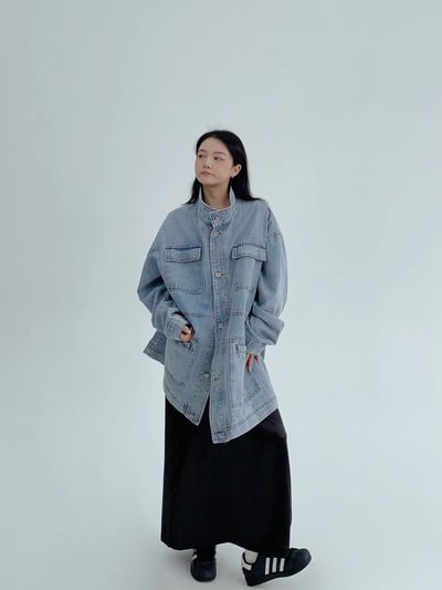 美式復古工裝牛仔外套3