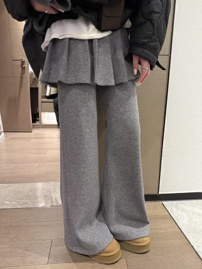 梨形磨毛喇叭百衛休閒褶7