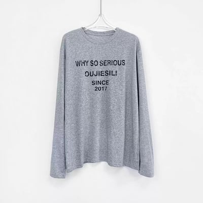 入秋薄款微透寬鬆字母印花圓領罩衫恤11