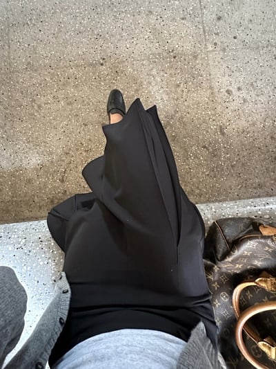 秋冬西裝中低腰半身魚尾裙不規則下擺立體百褶裙9