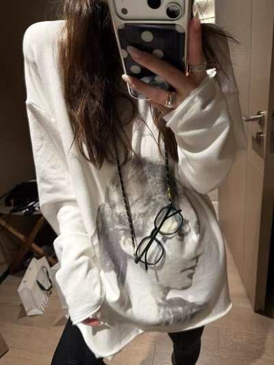 羊絨加絨人像長t恤1