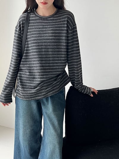 長袖慵懶寬鬆圓領3