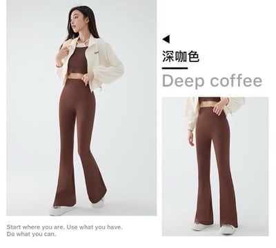 鯊魚微喇叭褲高腰小個子褲6