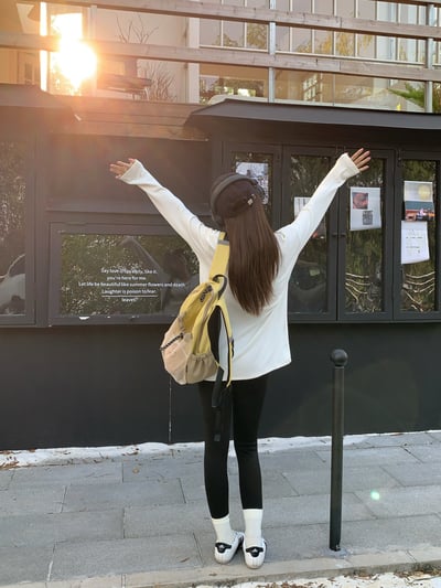 好穿加厚磨毛中長款內搭T卹u領長袖上衣7