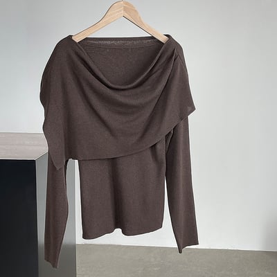 韓系氛圍感針織兩件套上衣10