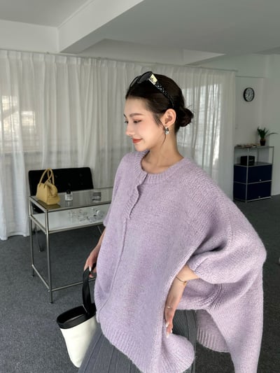 復古氛圍羊毛斗篷式圓領12