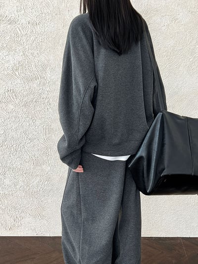 老錢風磨毛衛衣＋彎刀褲兩件套5