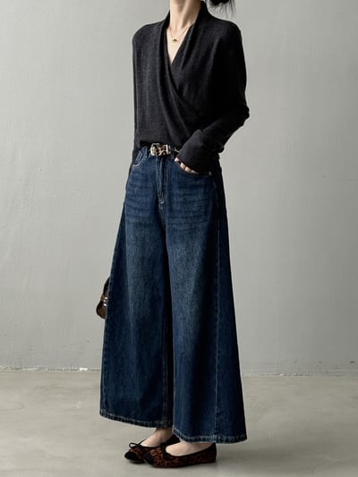 V領長袖針織氣質上衣6