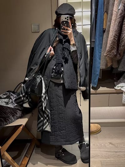 棉絎棉繡花馬甲半身裙套裝10