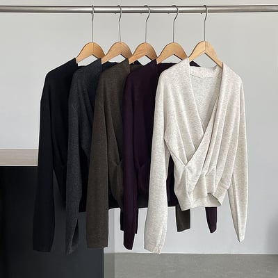 V領羊毛上衣6